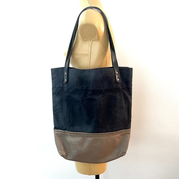 Awl Snap Canvas Leather Tote - Picture 1 of 7